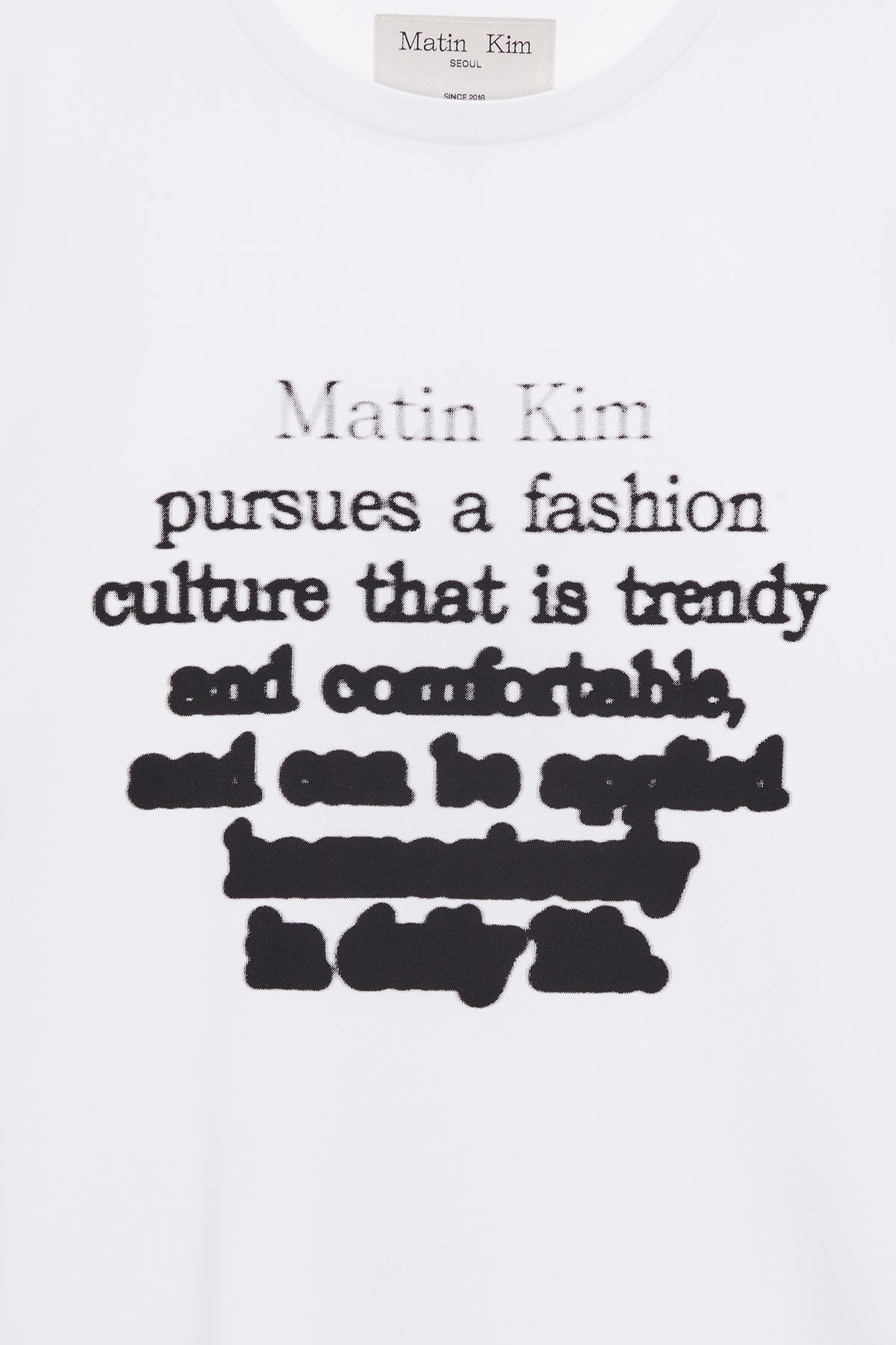 Matinkim Ink Lettering Top IN White