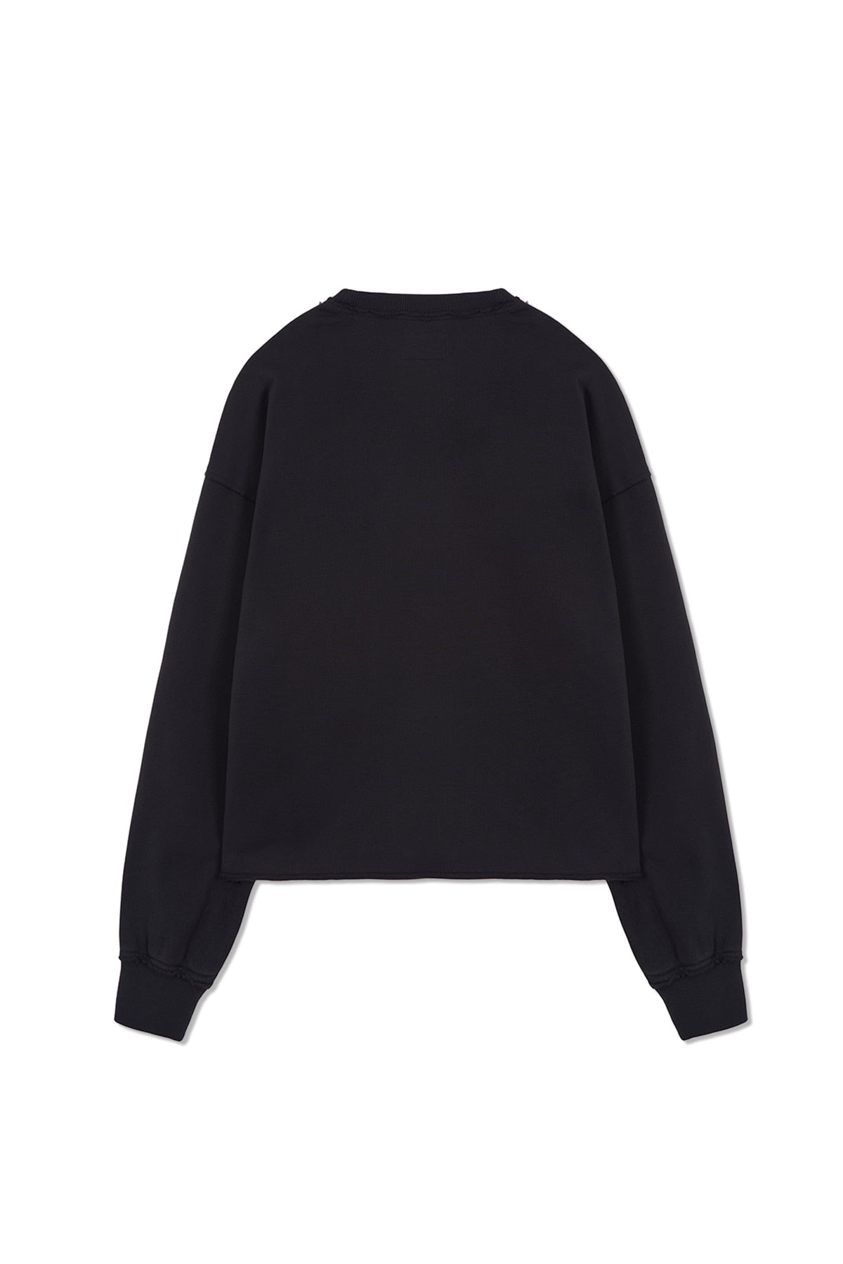 [matinkim] Raw Cut Applique Sweatshirt IN Charcoal