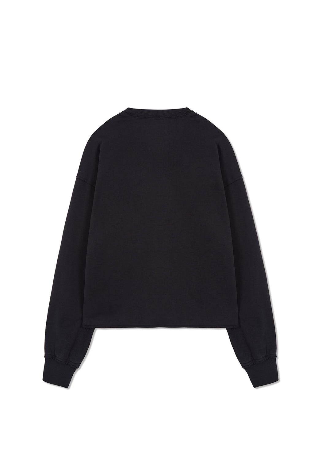 [matinkim] Raw Cut Applique Sweatshirt IN Charcoal