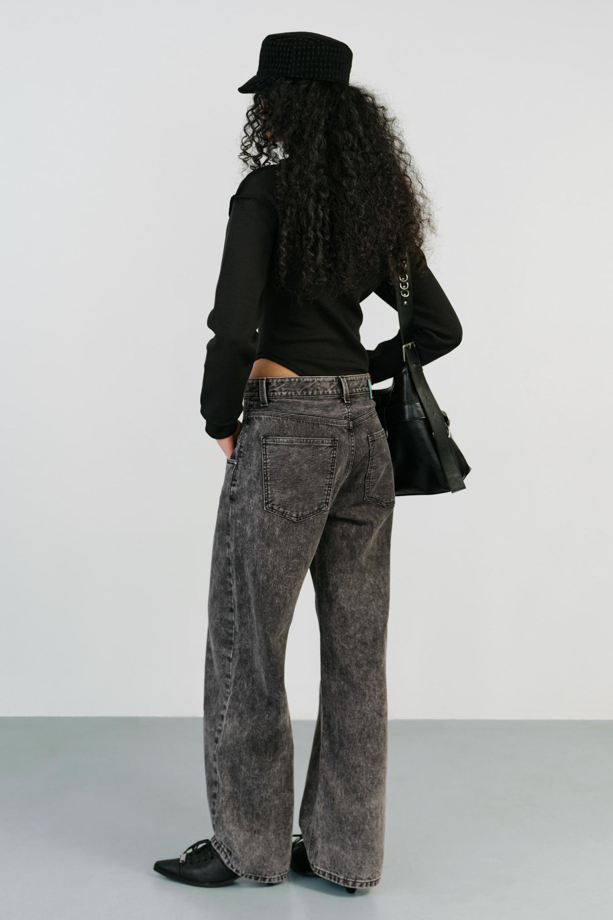 Instantfunk Big Pocket Loose Fit Denim - Grey