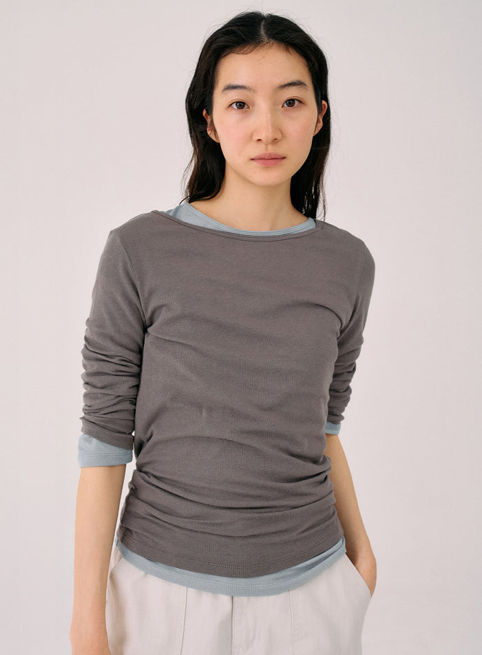 Mango Maniplease Powder Tee Charcoal