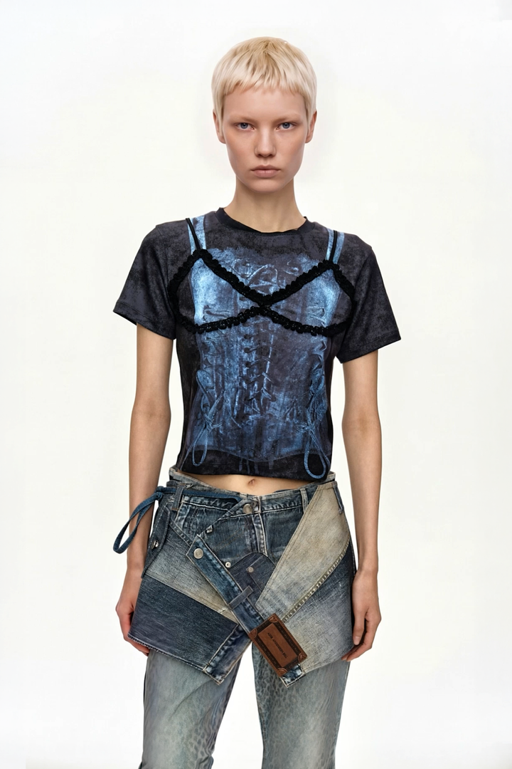 Andersson Bell Lingerie Trompe-L'Oeil Graphic T-Shirt