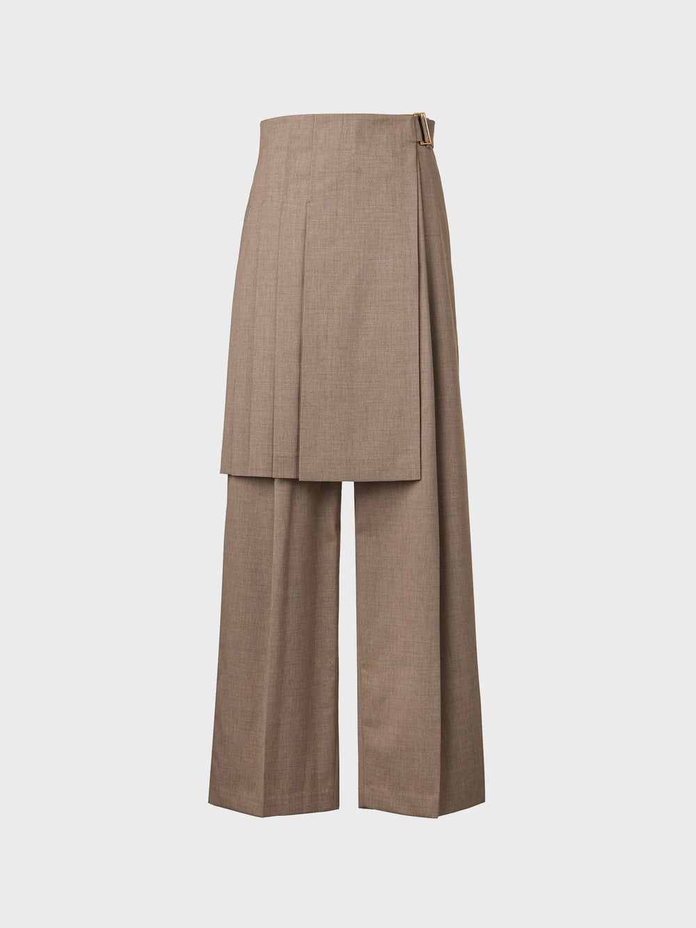 EENK Belted Detachable Pleated Pants - Beige