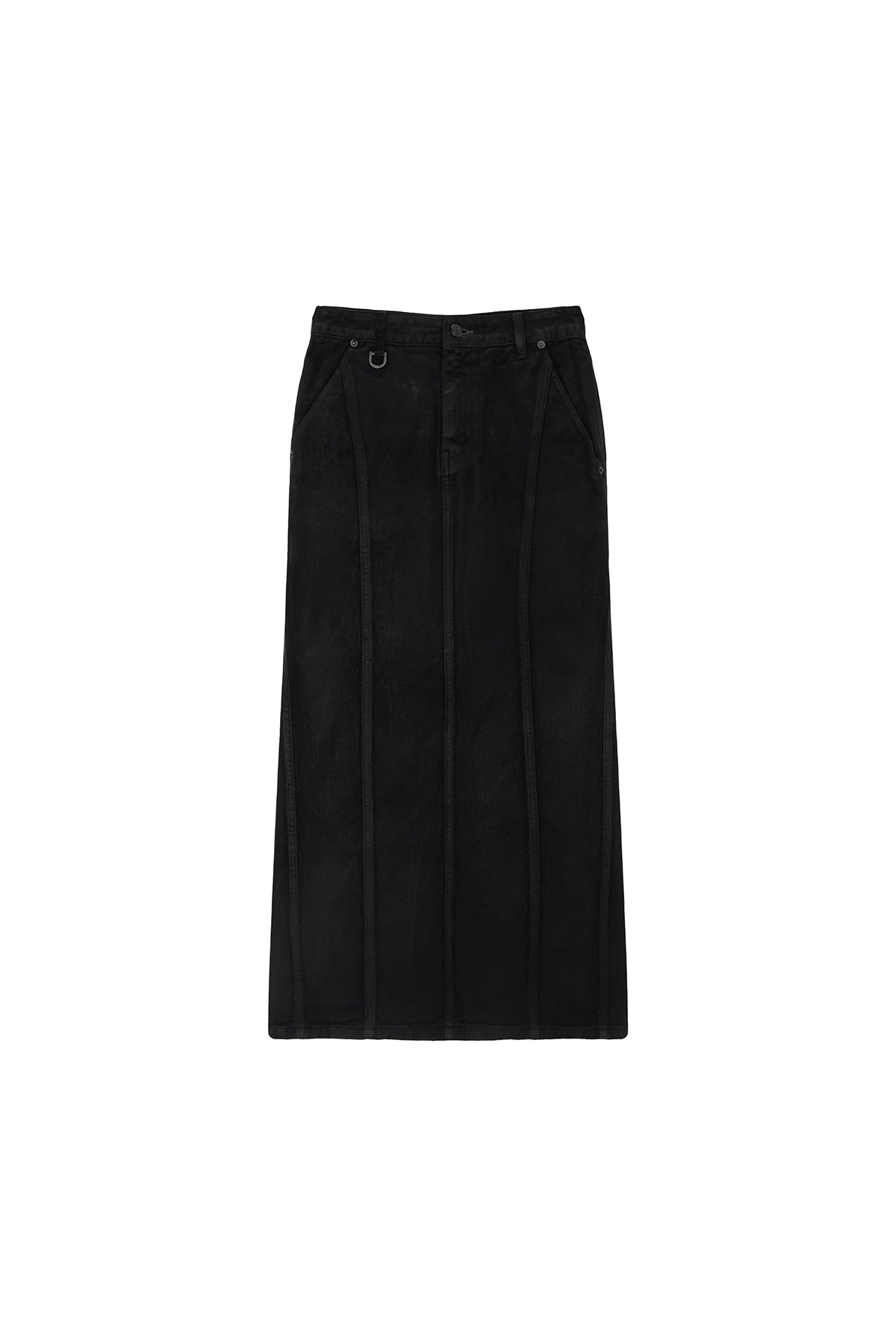 Matinkim Wax Coating Denim Skirt IN Black