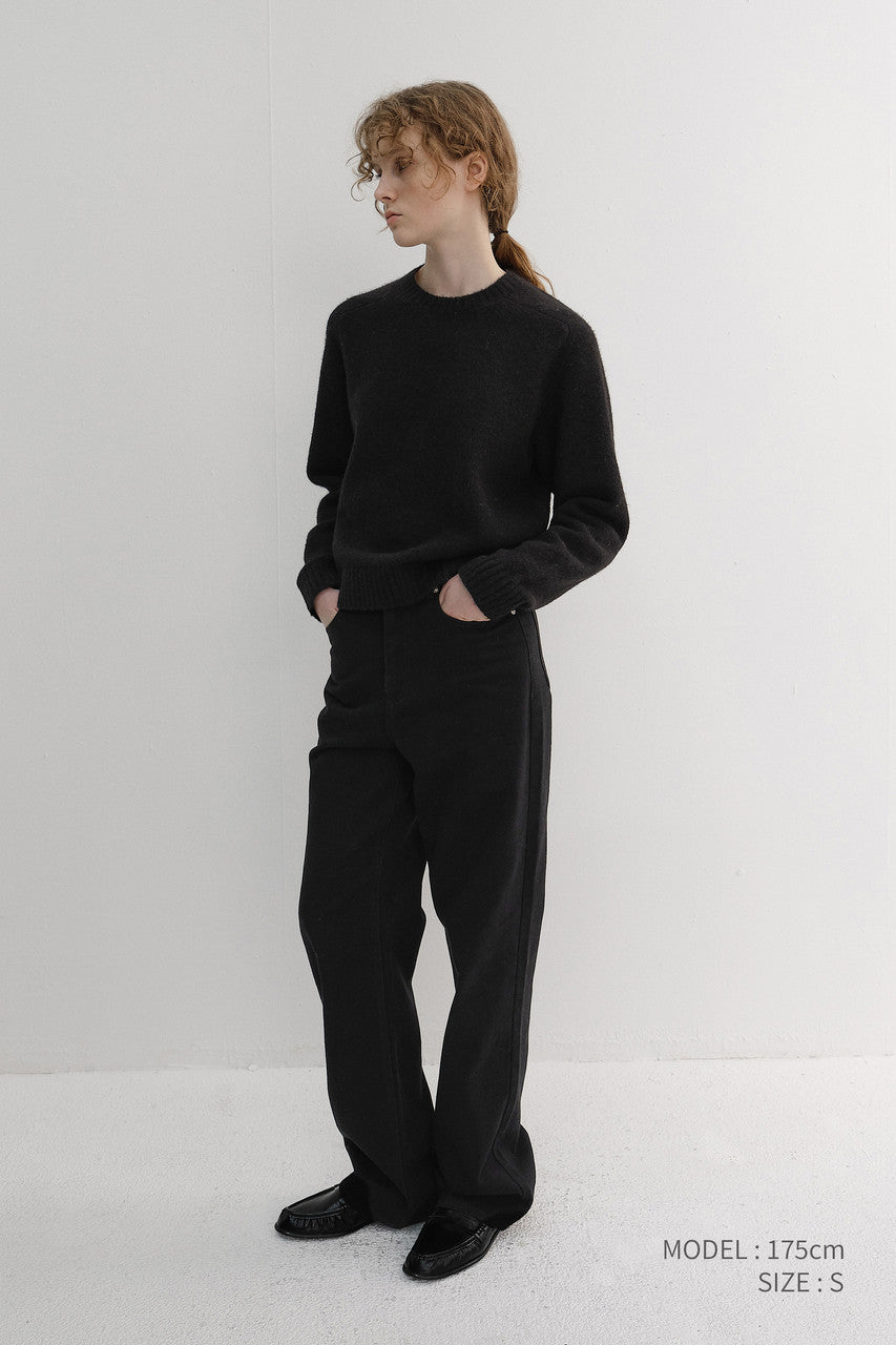 Dunst Unisex Shaggy Dog Sweater Black