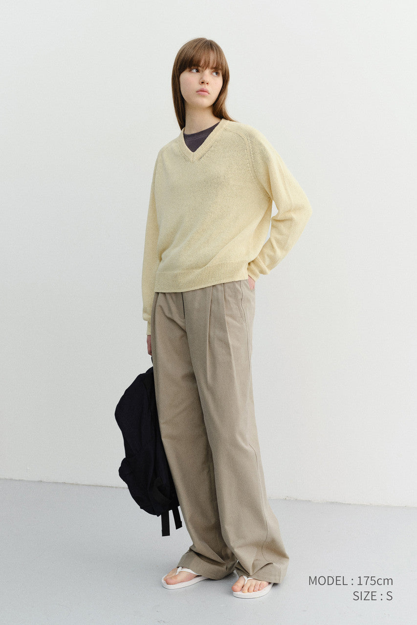 Dunst Unisex V-Neck Sweater Butter