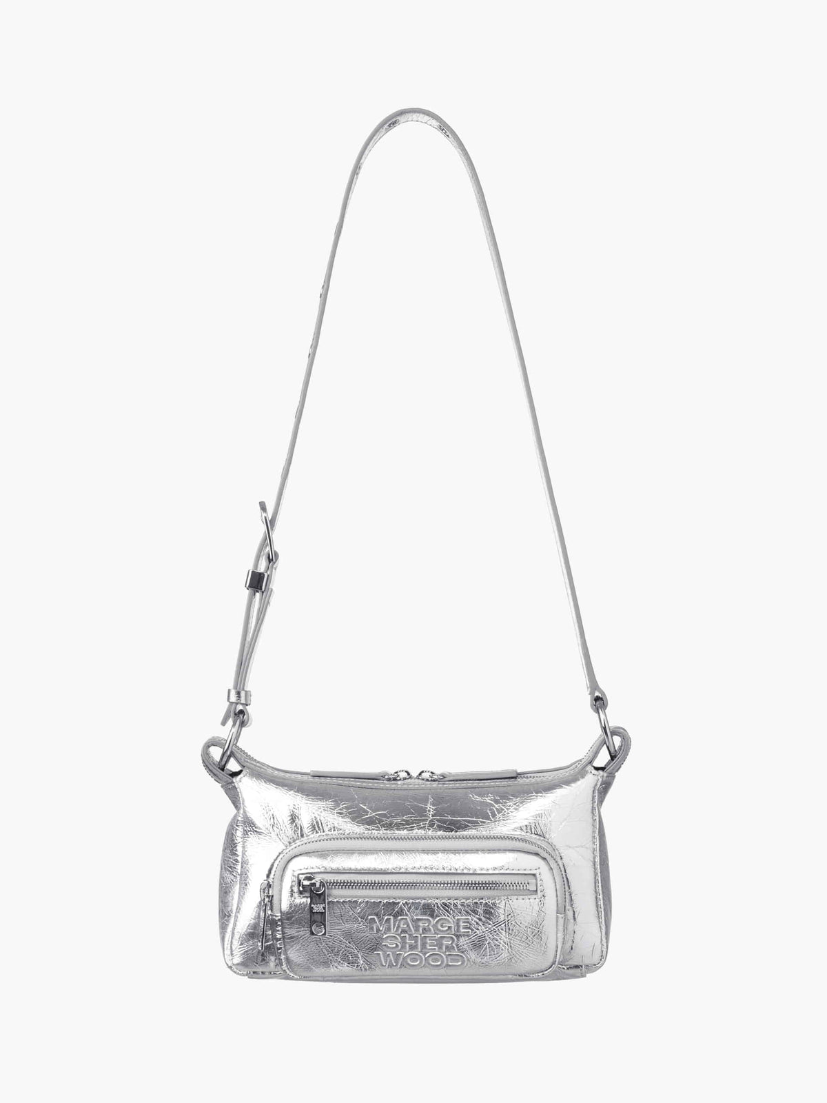 Margesherwood Outpocket Hobo Mini silver crinkle