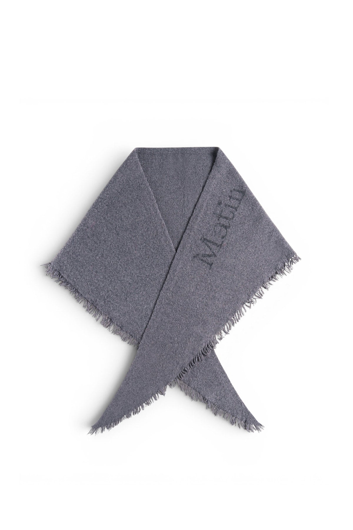 Matinkim Fuzzy Triangle Fringe Muffler IN Grey