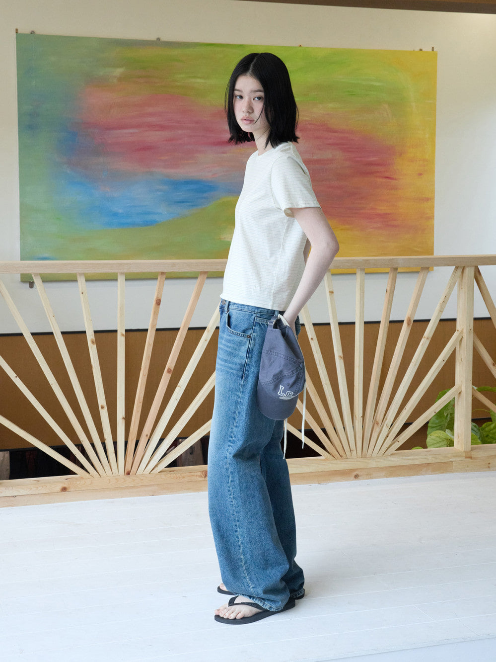 Low Classic Lc Striped Baby Tee Lemon