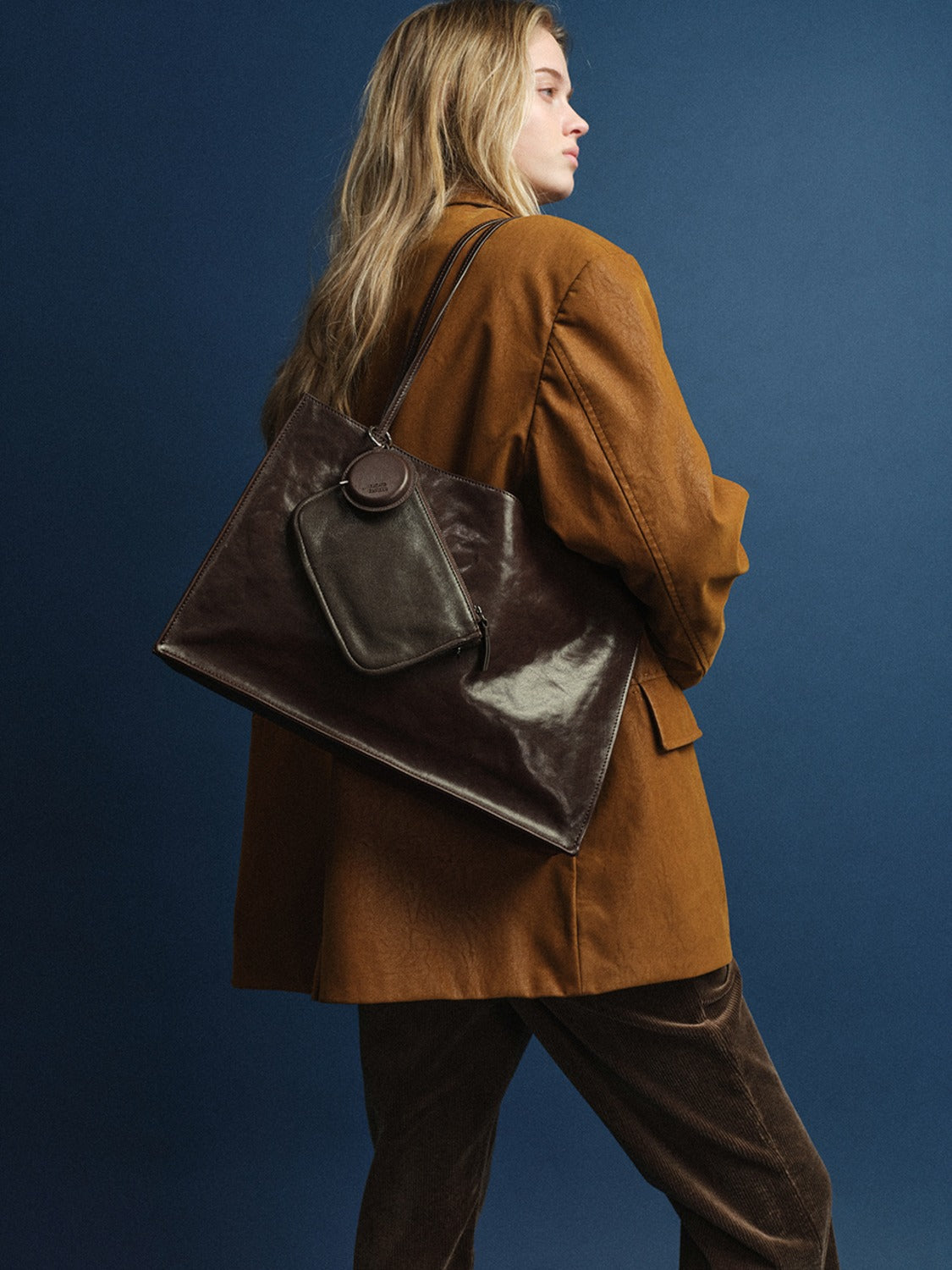 Facade Pattern Willow Shopper Bag chocolate