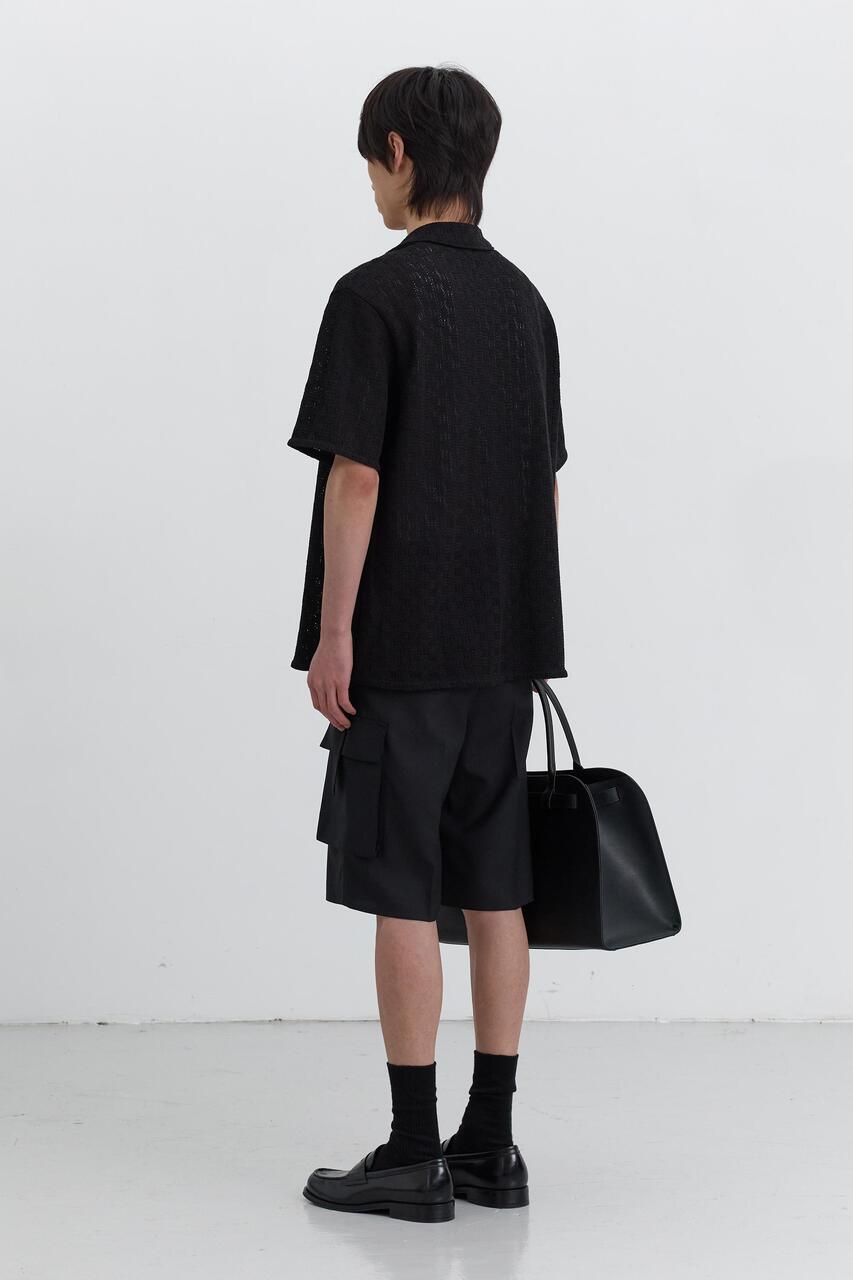 Dunst Belted Multipocket Bermuda Shorts Black