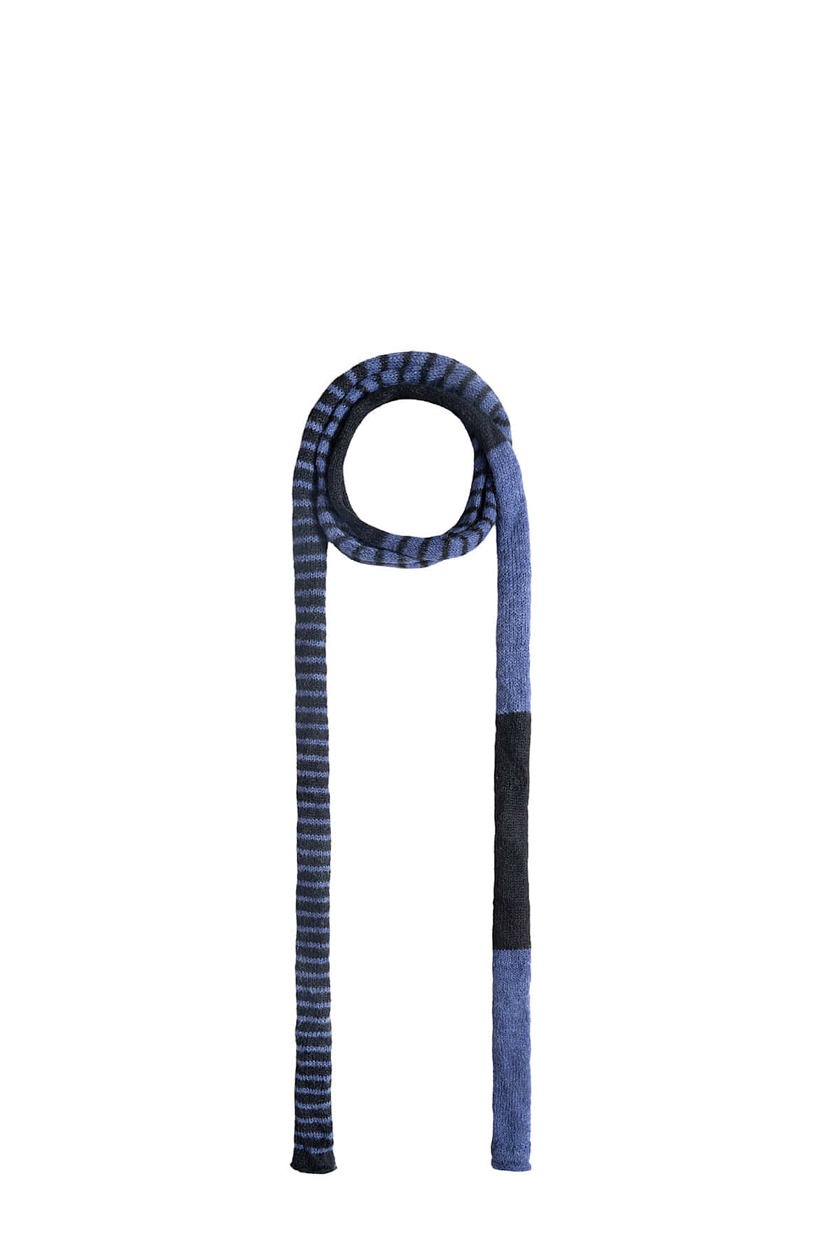 Matinkim Multi Stripe Alpaca Blended Muffler IN Blue
