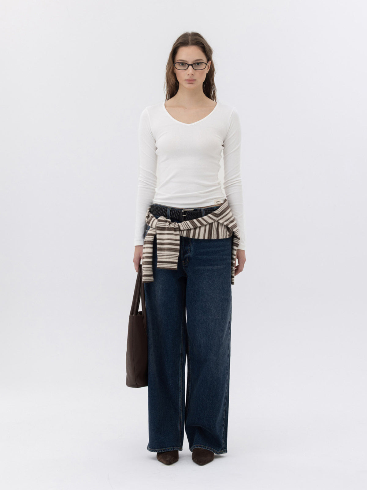 GLOWNY The Bella Baggy Jeans (Deep Blue)
