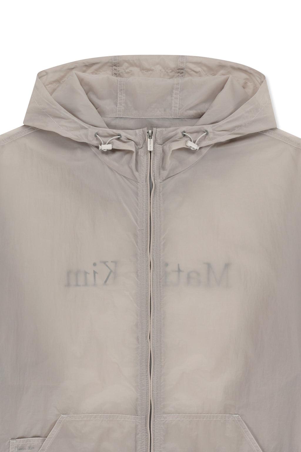 Matinkim Back Logo Hoody Windbreaker For Men IN Light Grey