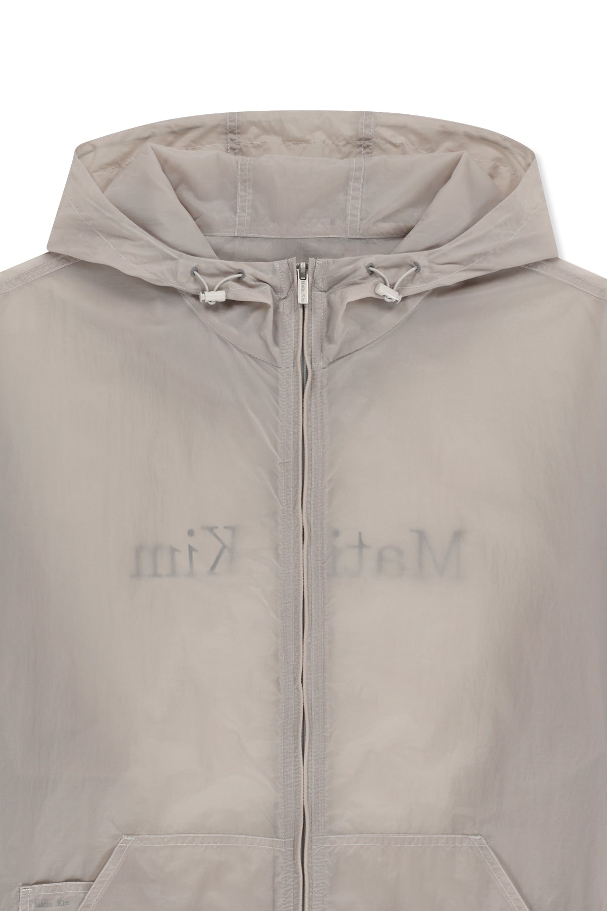 Matinkim Back Logo Hoody Windbreaker For Men IN Light Grey