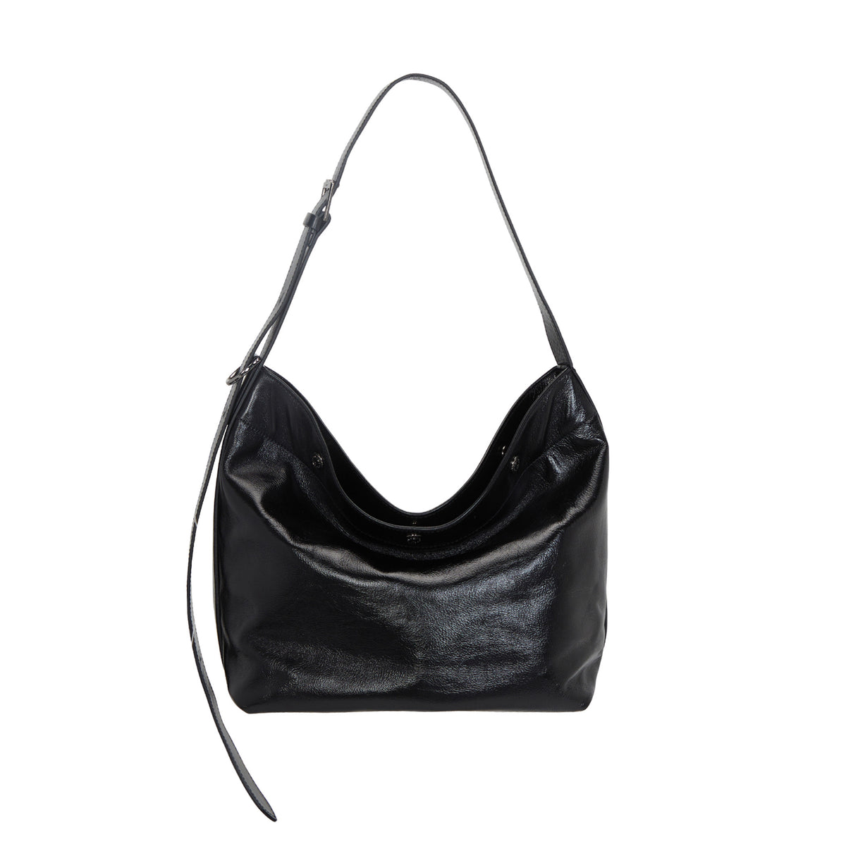 Vunque Perfec Button Up Soft Hobo S Black
