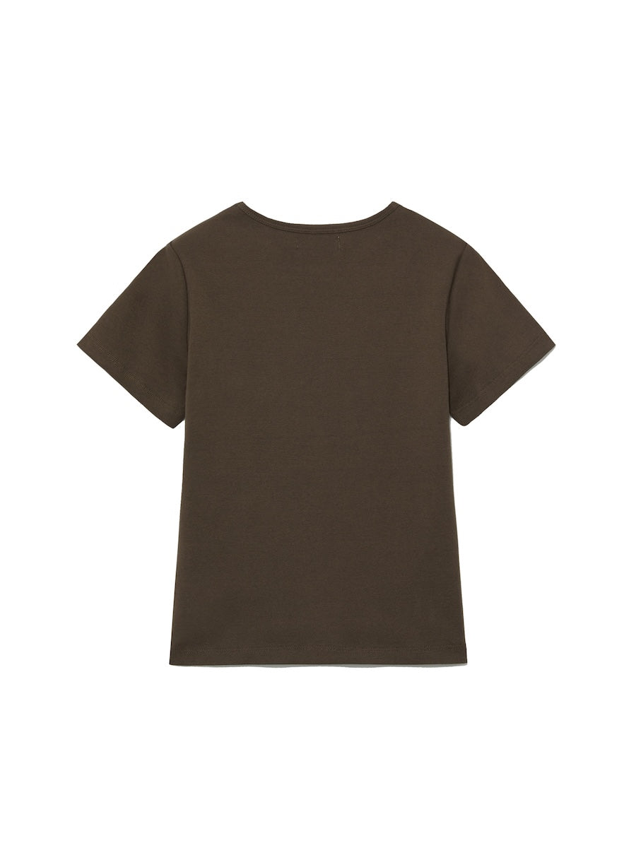 GLOWNY G Baby Tee (Long Version) (Brown)