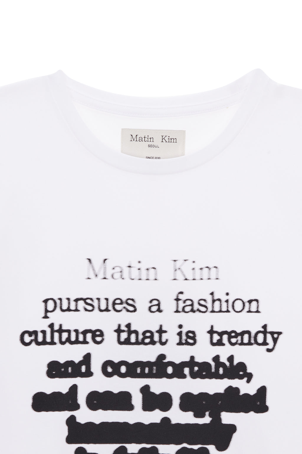 Matinkim Ink Lettering Top IN White