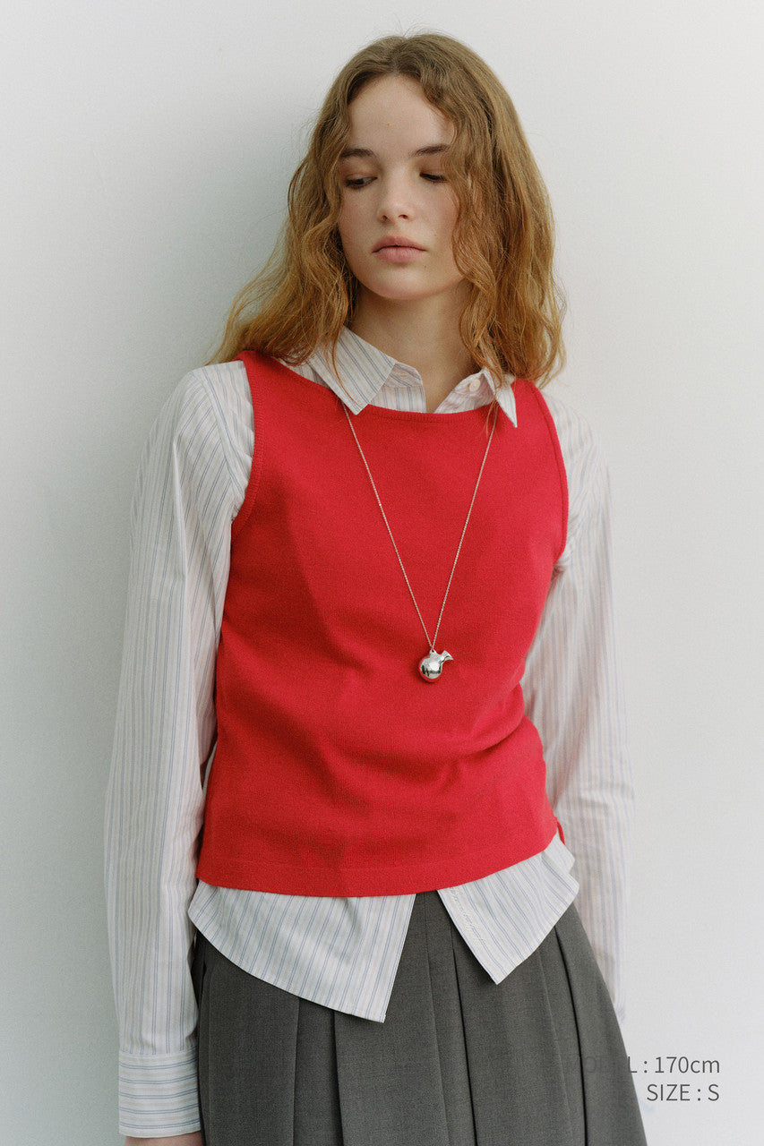 Dunst Layering Knit Top Red