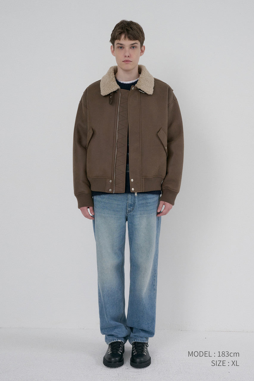 Dunst Unisex Volume Aviator Blouson Brown