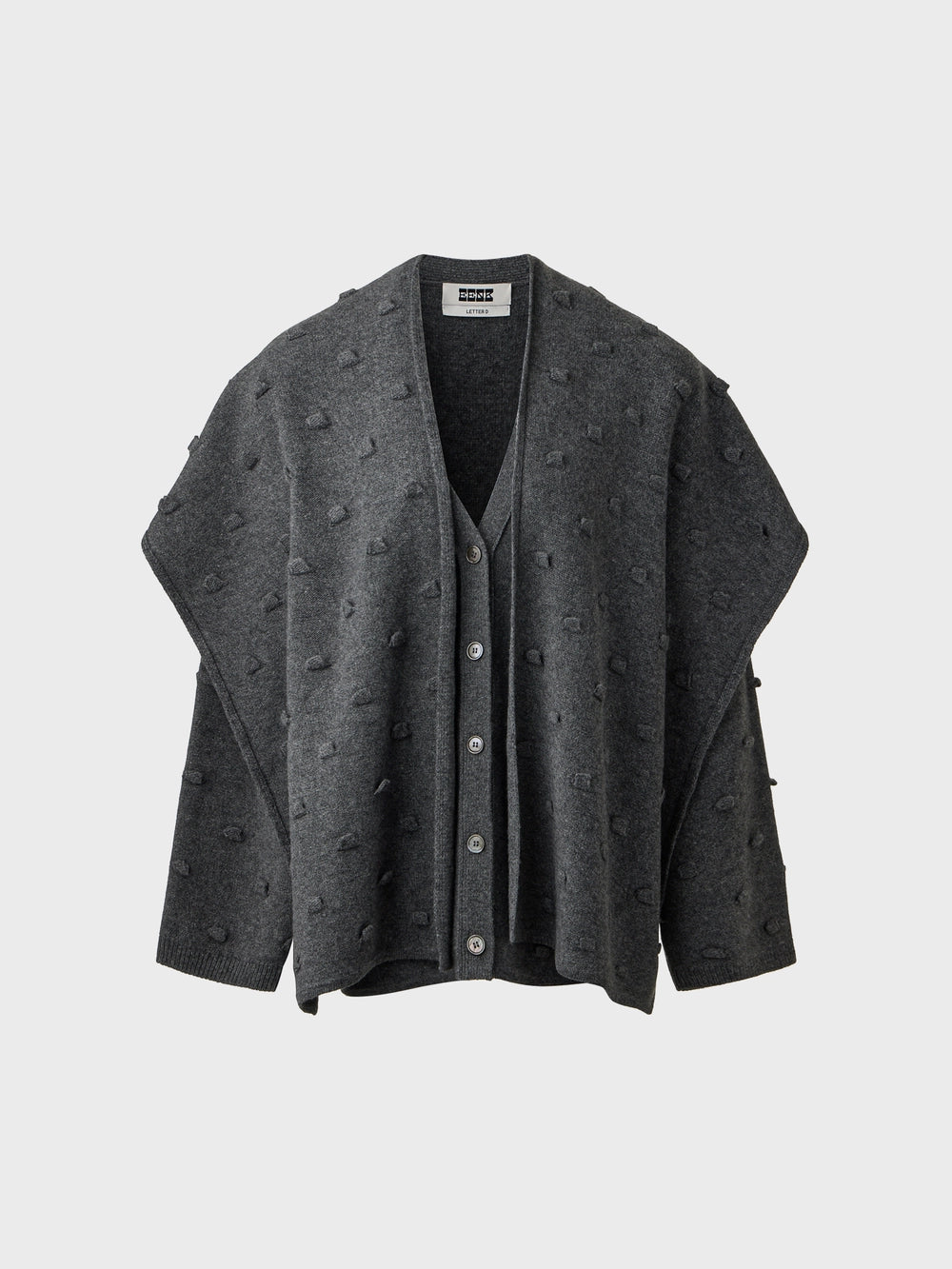 EENK Shawl Layered Knitwear Cardigan - Gray