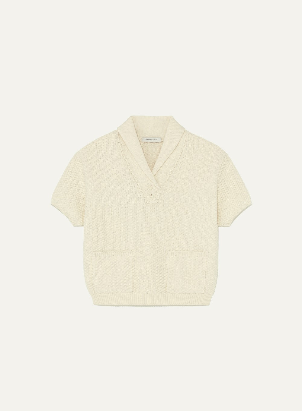 Kindersalmon Verbena Collar Knit Ecru