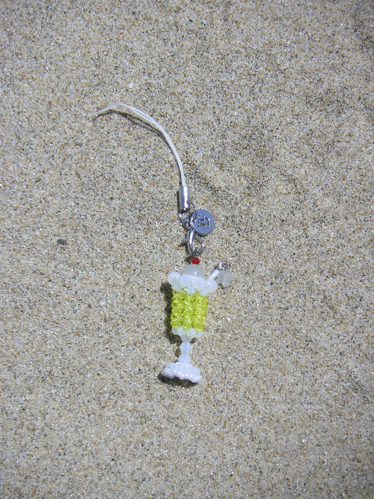 Low Classic Parfait Beads Key Ring Yellow
