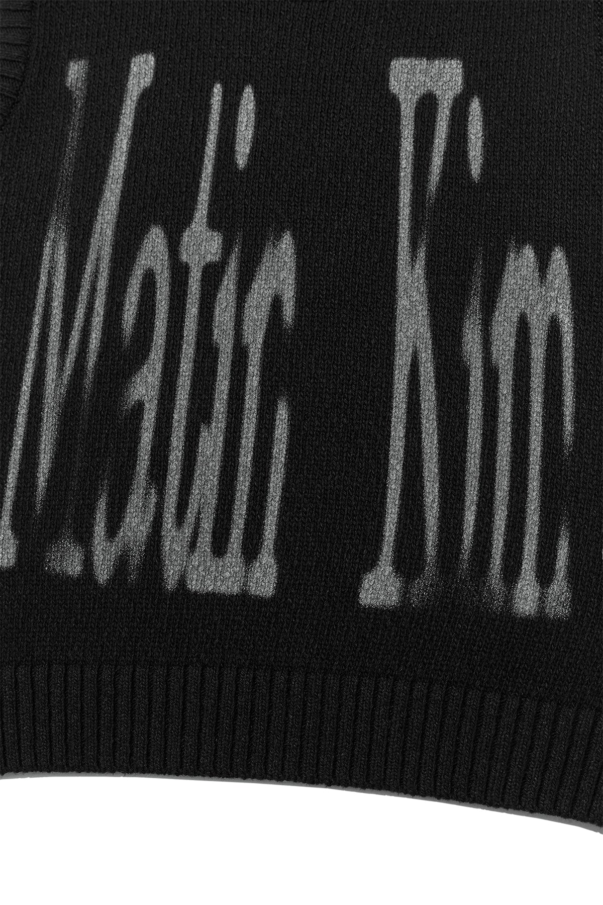 [matinkim] BIG LOGO PRINTING KNIT VEST IN BLACK