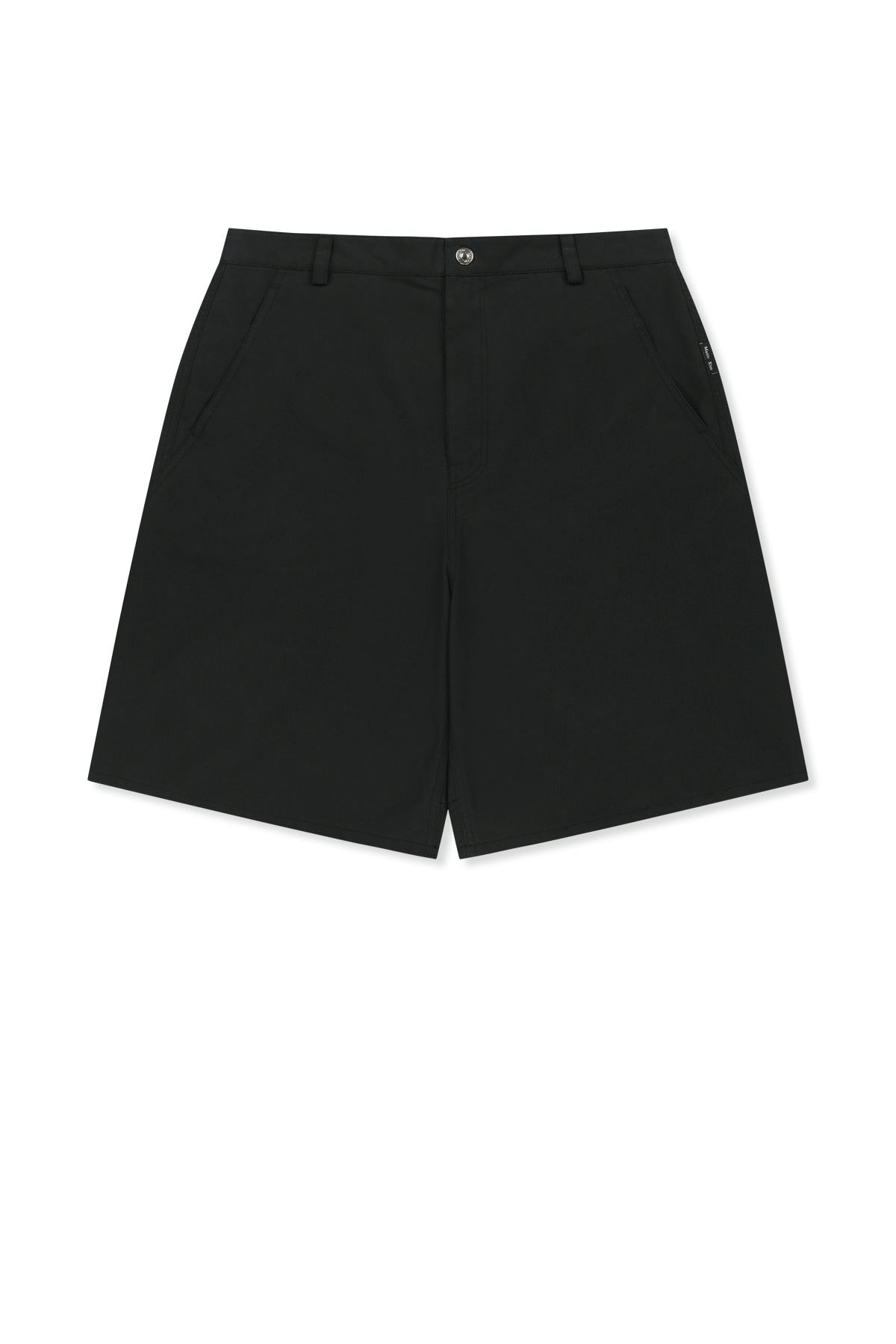 Matinkim Curved Seam Bermuda Pants For Men IN Black