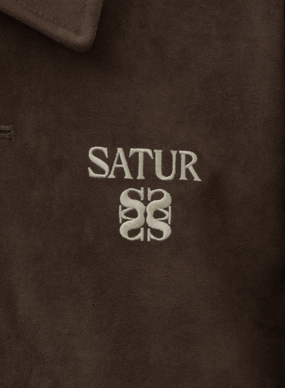 [satur] (W) Teo Faux Suede Short Jacket - Dark Brown