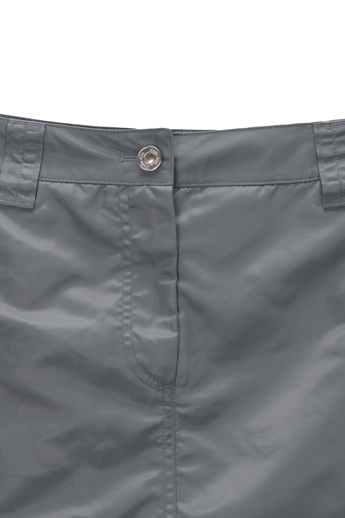 Matinkim Lowrise Nylon Cargo Mini Skirt IN Grey