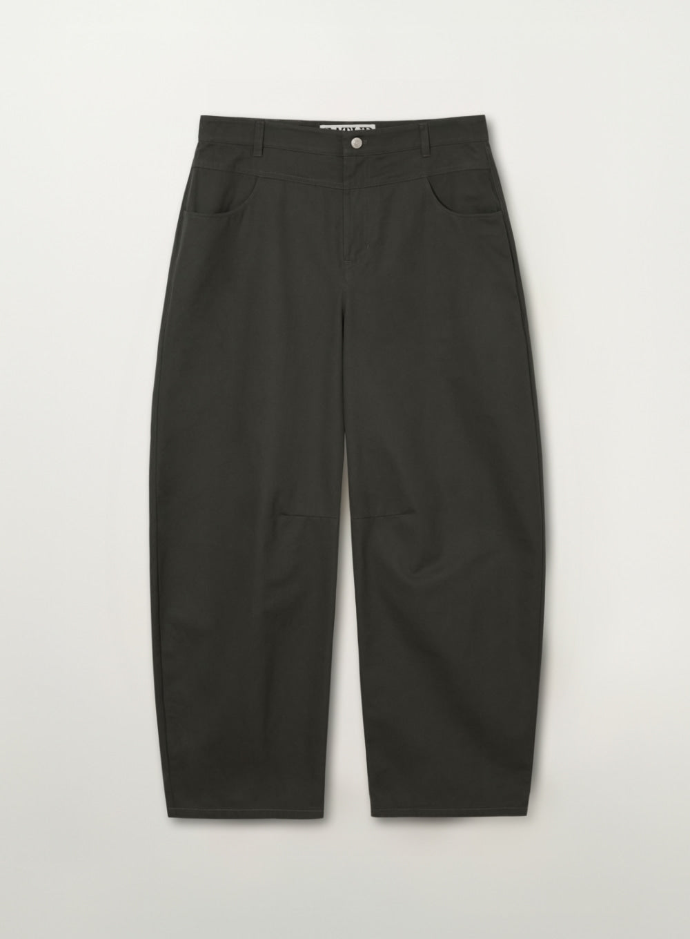 Satur Cotton Curved Pants - Khaki