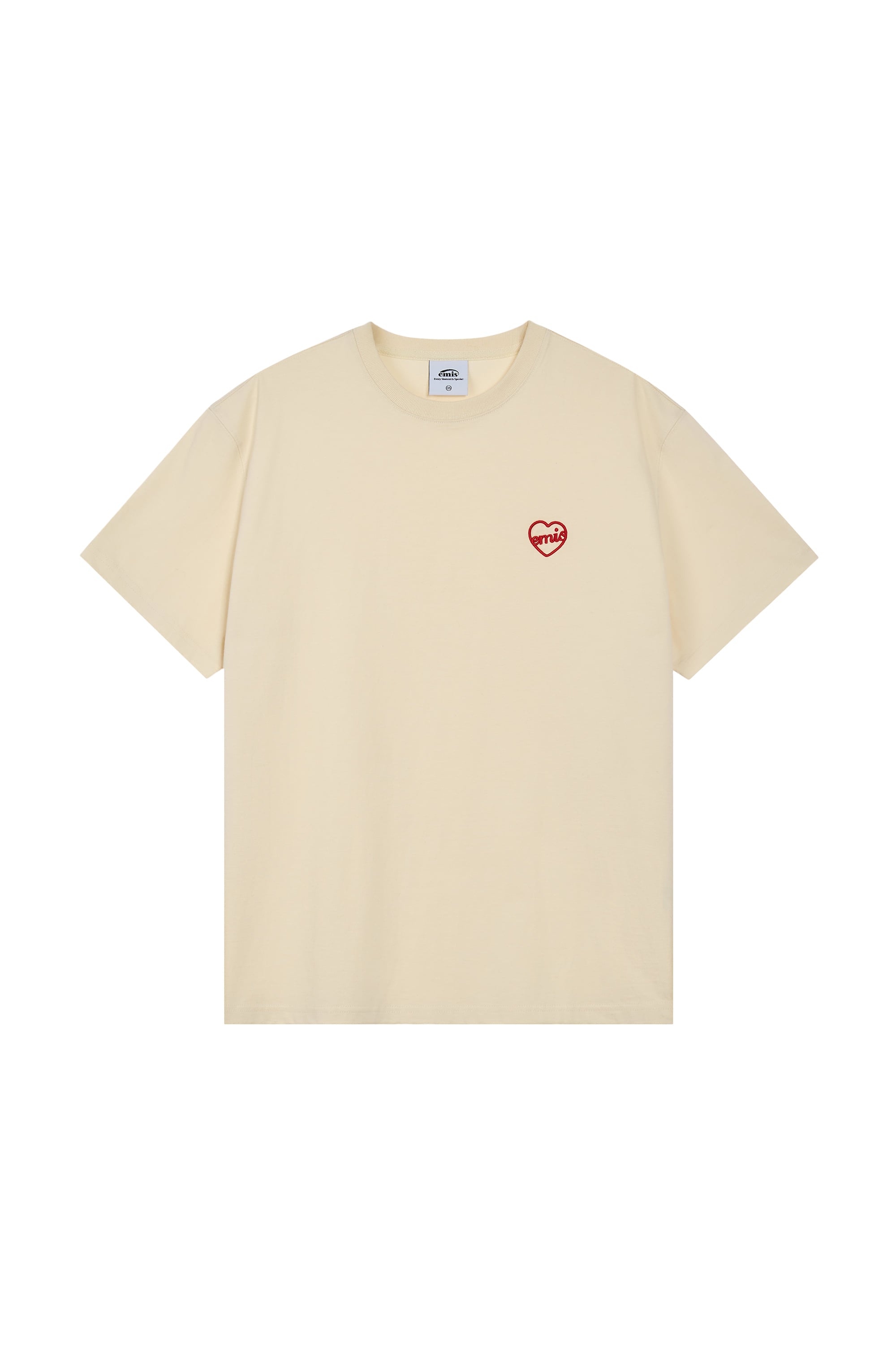 HEART T-SHIRT-CREAM