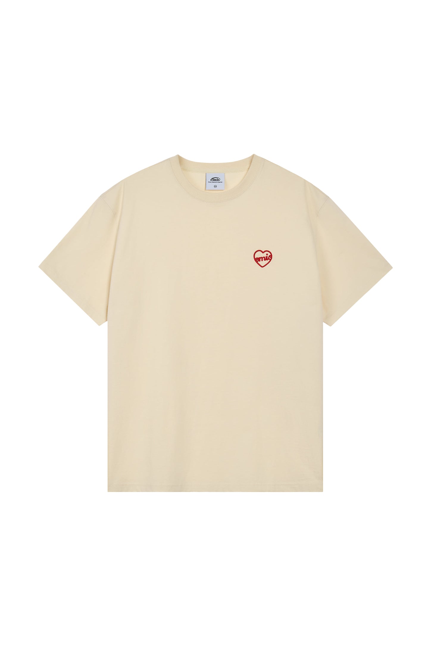 HEART T-SHIRT-CREAM