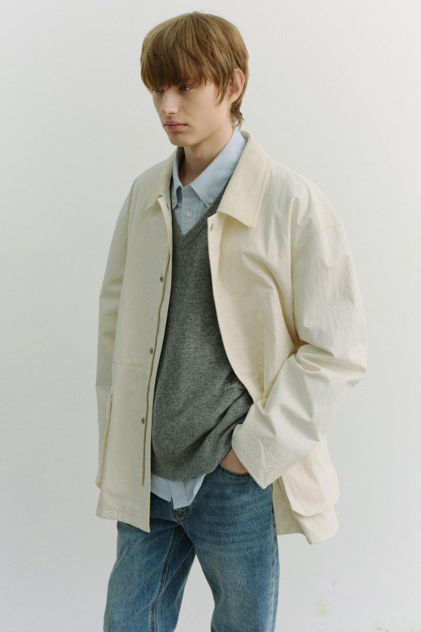 Dunst Unisex Cotton Chore Jacket Off White