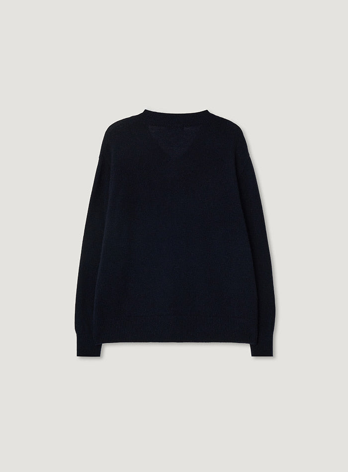 Mango Maniplease Mark V Raccoon Knit Navy