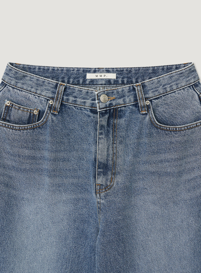 Mango Maniplease Delly Jeans Washed Blue