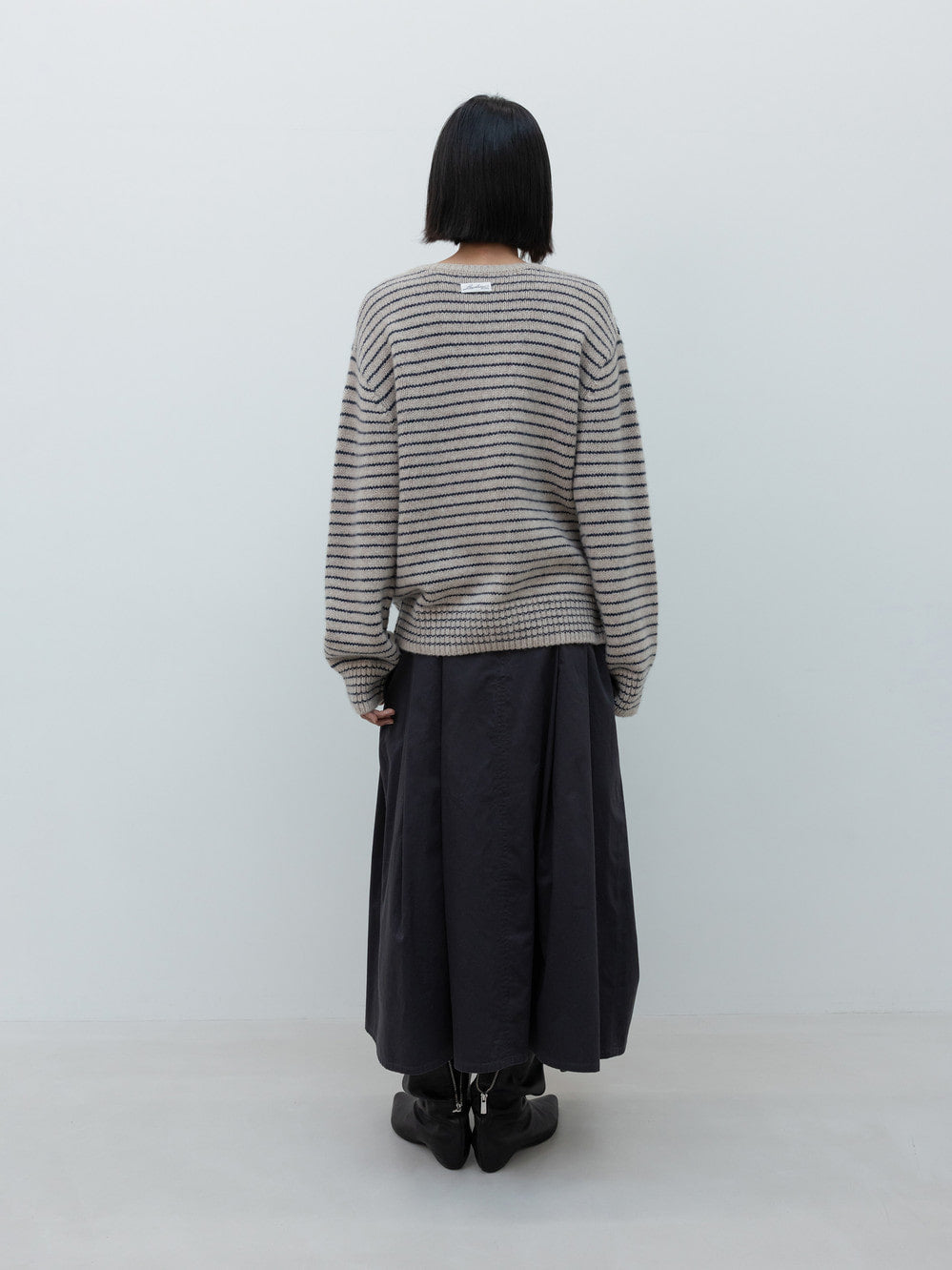 Low Classic Alpaca Blend Stripe Pullover Beige