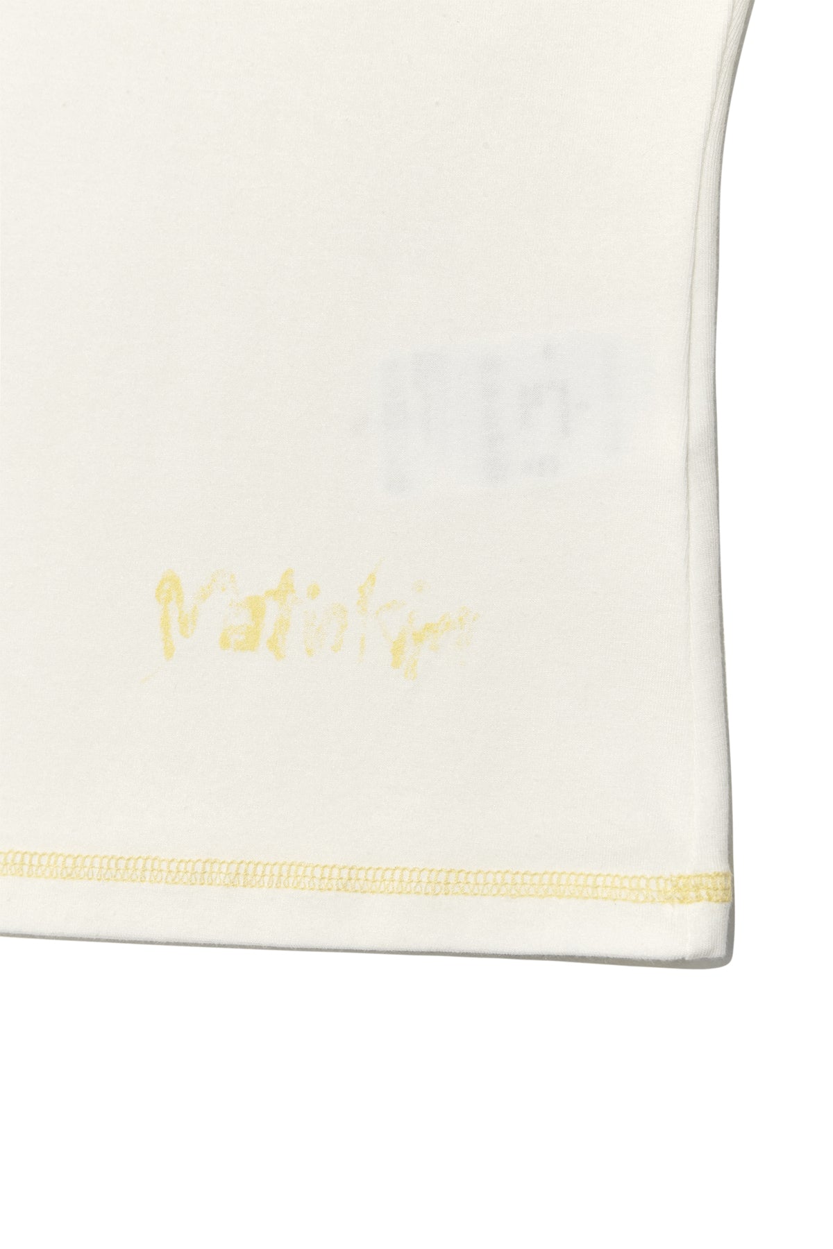 Matinkim Three Quarter Logo Slim Top IN White