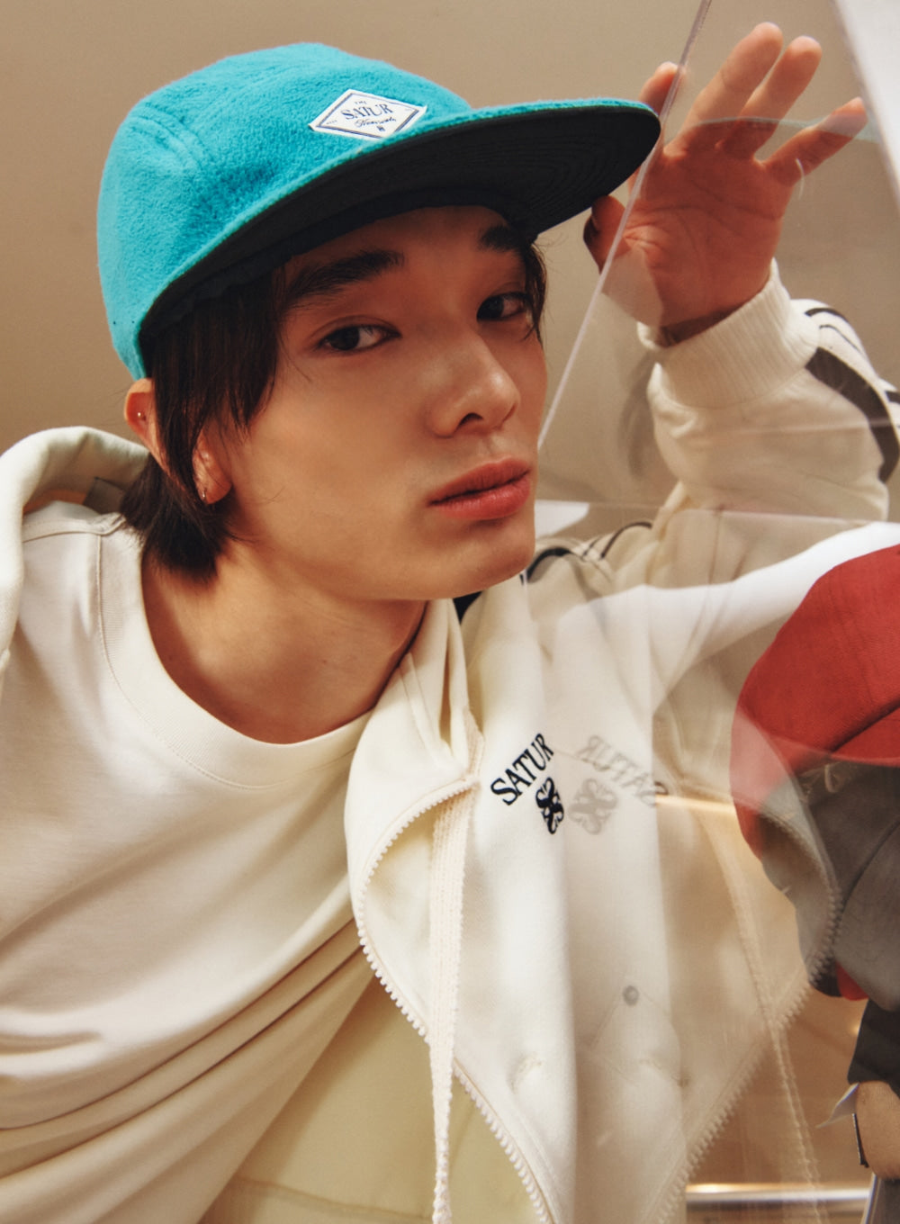 [satur] Fleece Reversible Camp Cap - Black