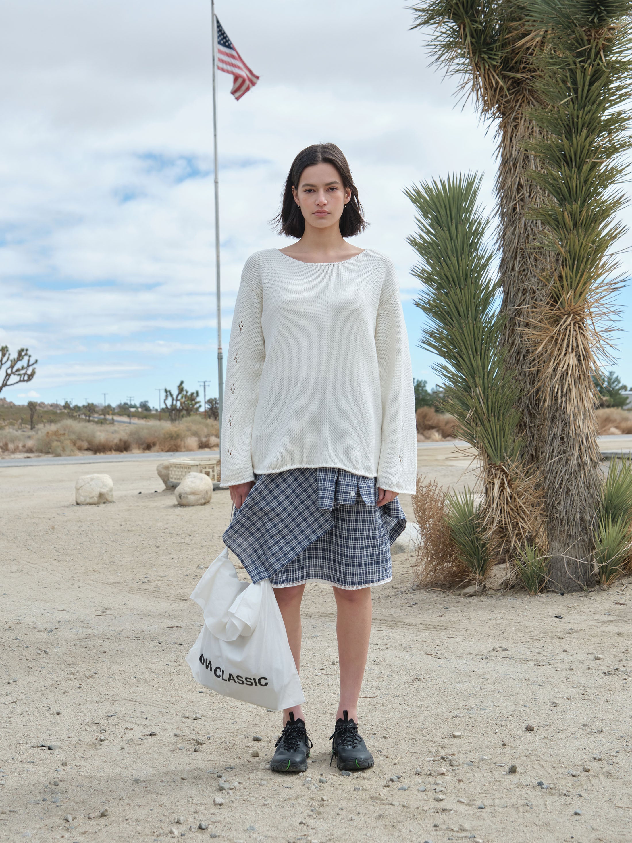 Low Classic Pointelle Sweater Ivory