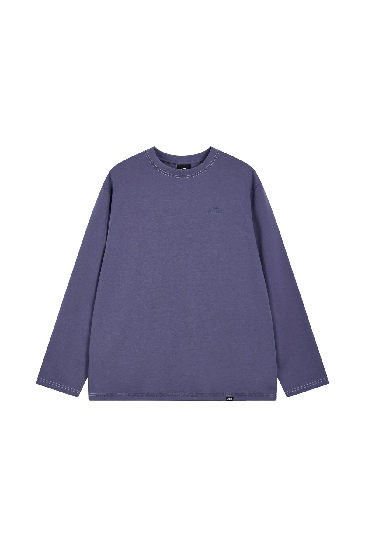 Emis Mono Logo Print LS T-Shirt-Purple