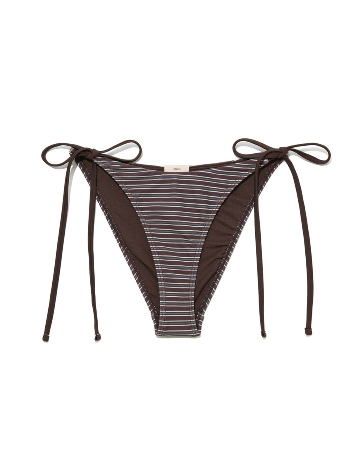 GLOWNY G Encore Stripe Bikini Bottom (Brown Stripe)