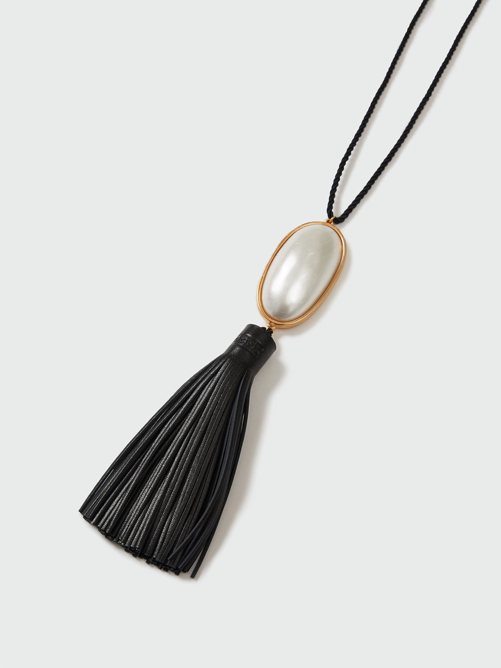 EENK Long Oval Pearl Necklace - Black