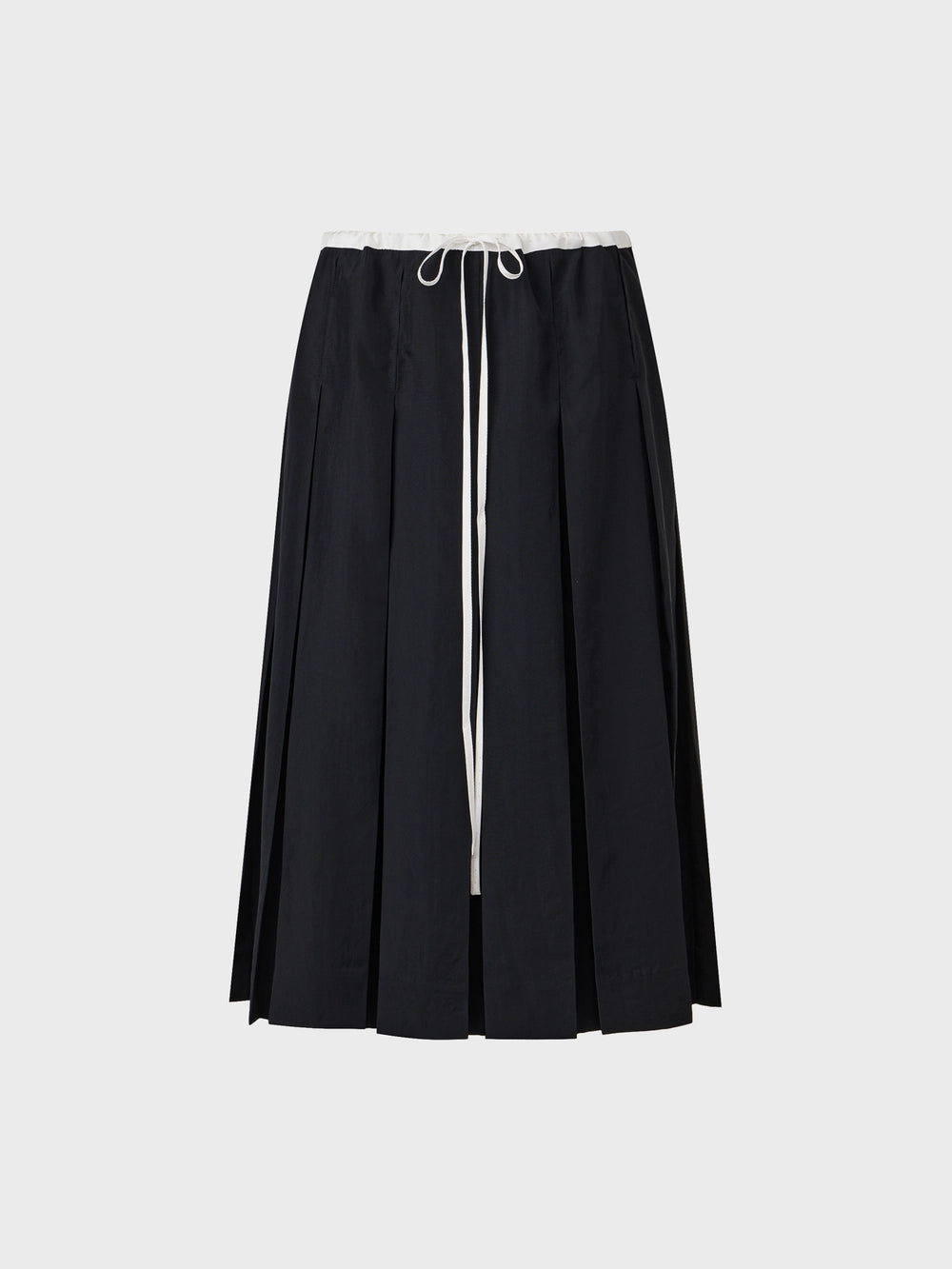 EENK Drawstring Pleated Skirt - Black