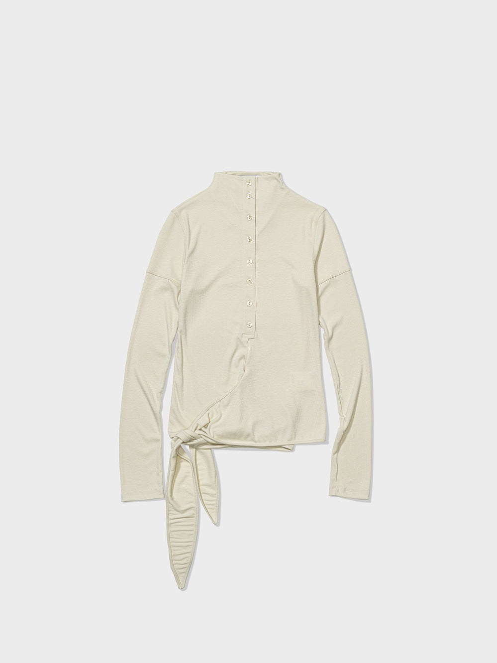 Low Classic Button Up Wrap T-Shirt Cream