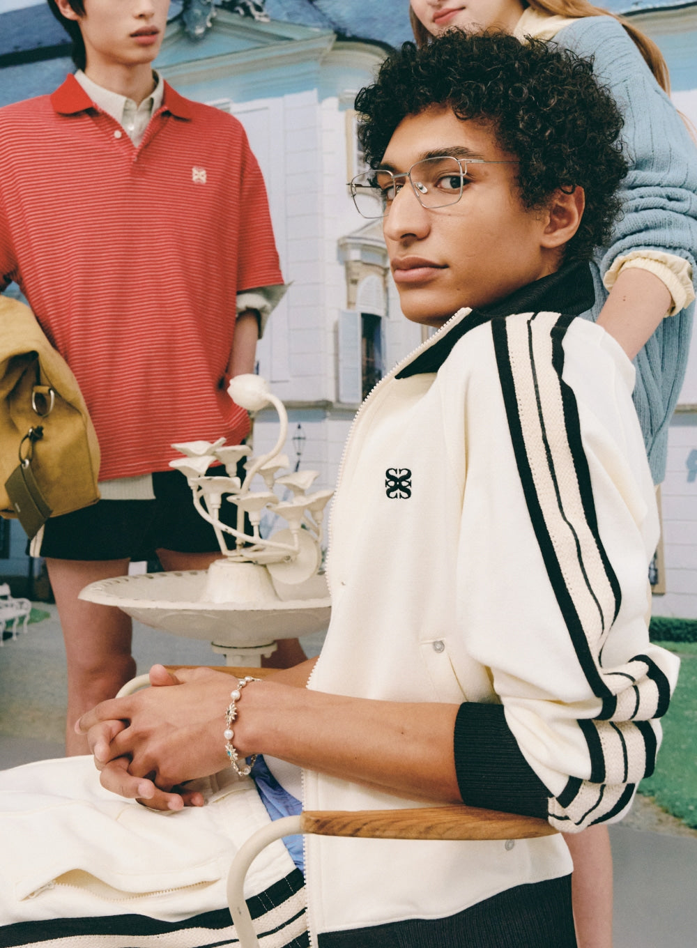 [satur] (W) Lawton All Day Track Zip-up Jacket - Art Black