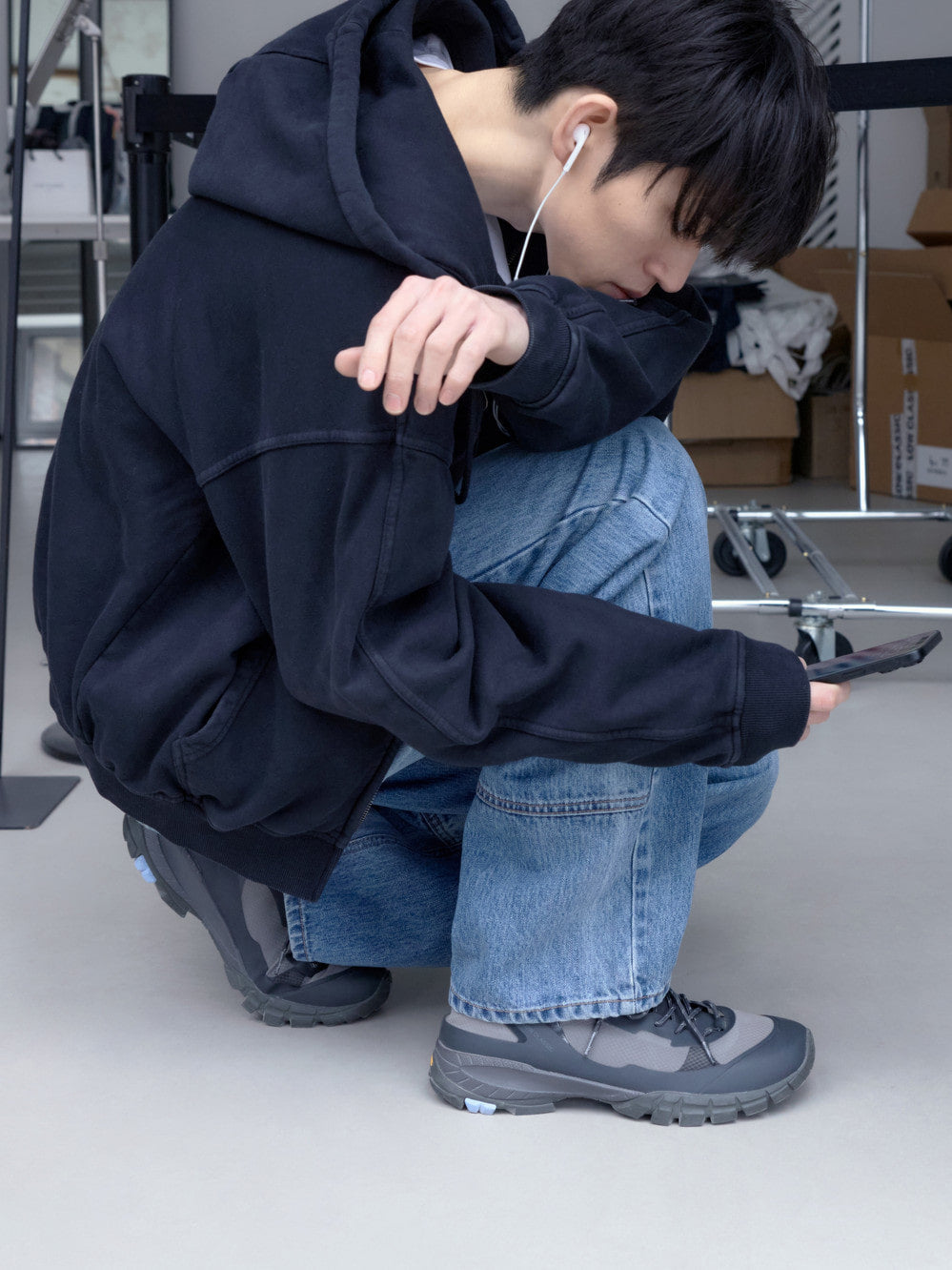 [Low Classic] Lc T-1 Vibram Sneakers_Charcoal