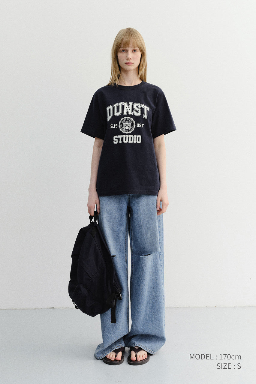Dunst Unisex Classic Logo T-Shirt French Navy