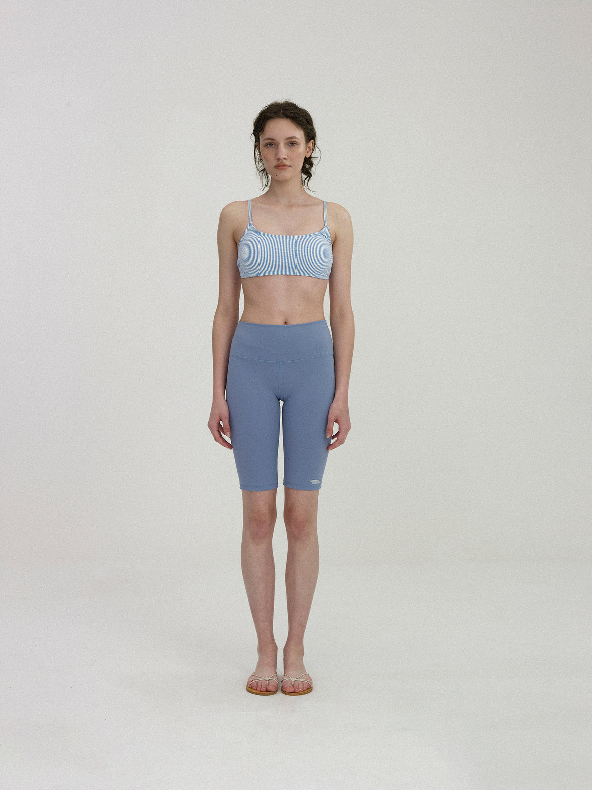 Nothing Written Biker short leggings (Gray blue)